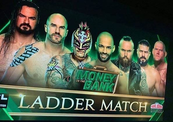 The participants in the men's MITB ladder match